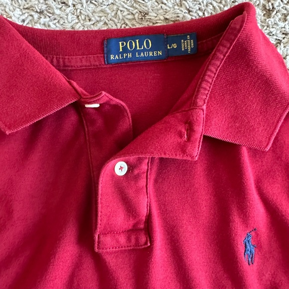 Large Polo Ralph Lauren Long-sleeved Red Shirt - Picture 5 of 5